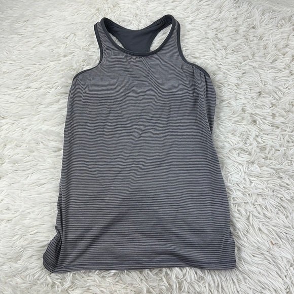 lululemon athletica Tops - Lululemon Ruche Of Adrenaline Tank Heathered Titanium